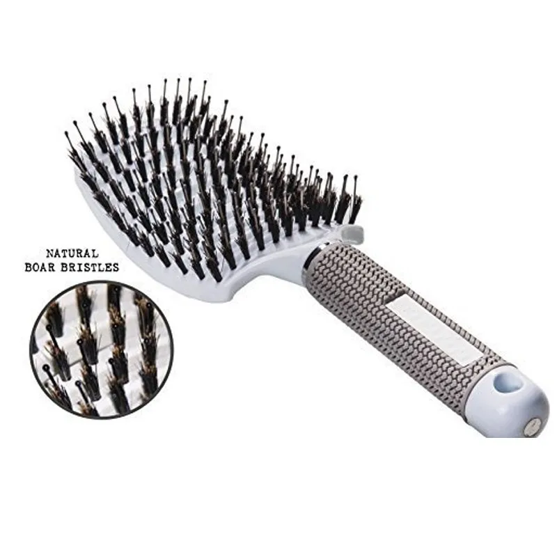 Amazon Hot Sale Plastic Boar Bristle Mix Nylon Pin Hair Vent Brush