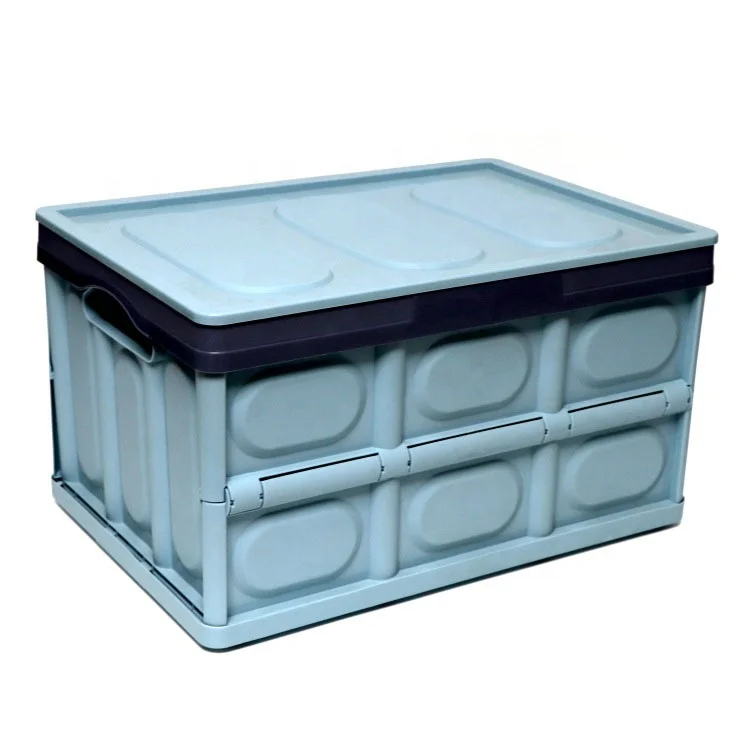 

Folding plastic mu ji storage box open front, Blue,green,black,beige,