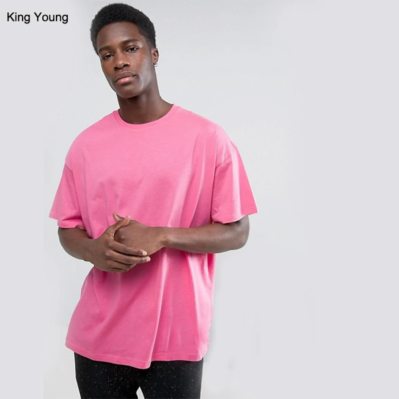 

KY oversized China manufacturer mens crew neck short sleeve dropped shoulders 100% cotton custom squad t shirt in bulk