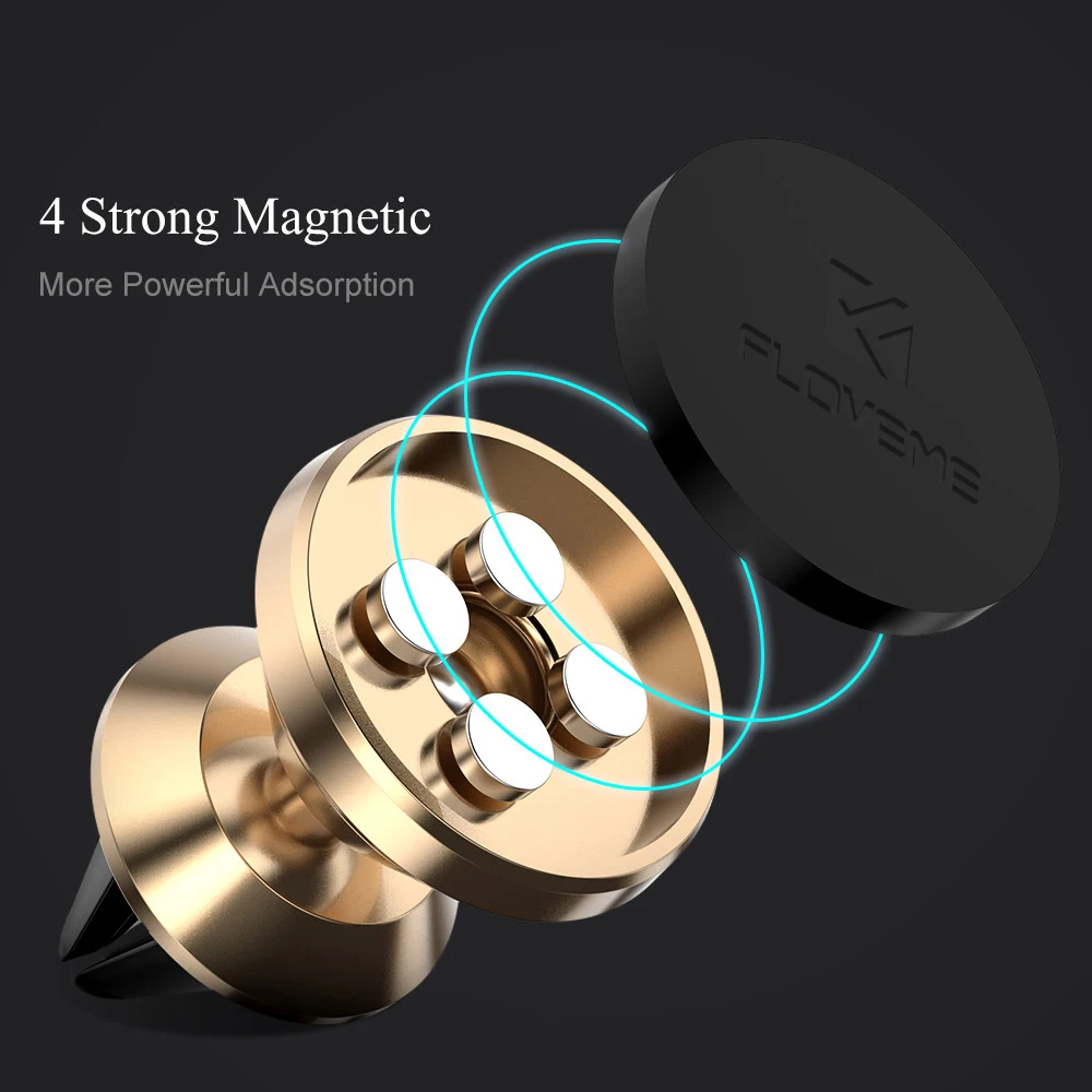 

Free Shipping 1 Sample OK FLOVEME Classic Multi-functional 360 Rotation Car Phone Holder Magnetic Mobile Phone Holder, Golden/sliver/rose golden/black