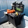 locked plastic fishing tackle box waterproof hard fly fishing case