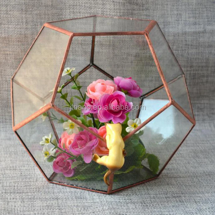 

Attractive indoor decor glass flower vase clear glass terrarium globe