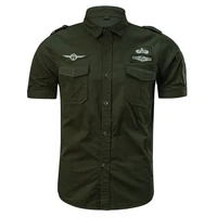 

Wholesale Custom Men Shirt 100% Cotton,Cargo Designer Shirt For Men, Military Pilot Shirt Uniform