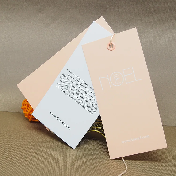 

biodegradable eco custom printing logo luxury paper hang tag string label for clothes jeans, Black