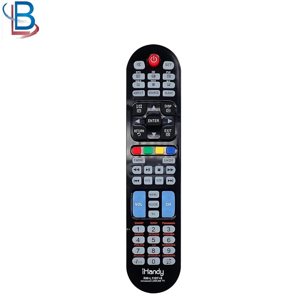 

Universal RM-L1107+8 LED TV Remote Control, Black