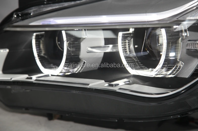 For BMW X1 E84 LED Strip Angel Eyes Head Light 2009-2014 year LF