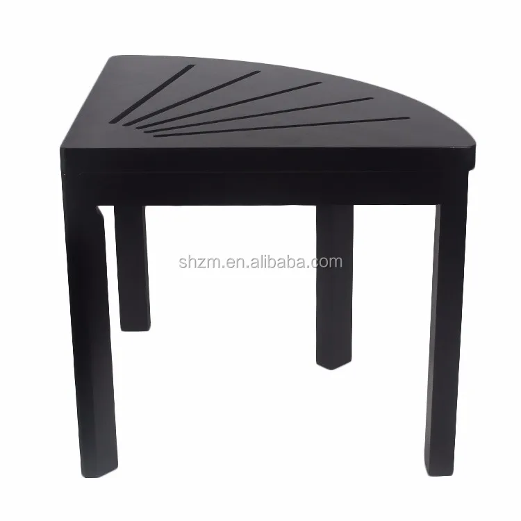 Natural Bamboo Bathroom Shower Benches Outdoor Garden Bench Black