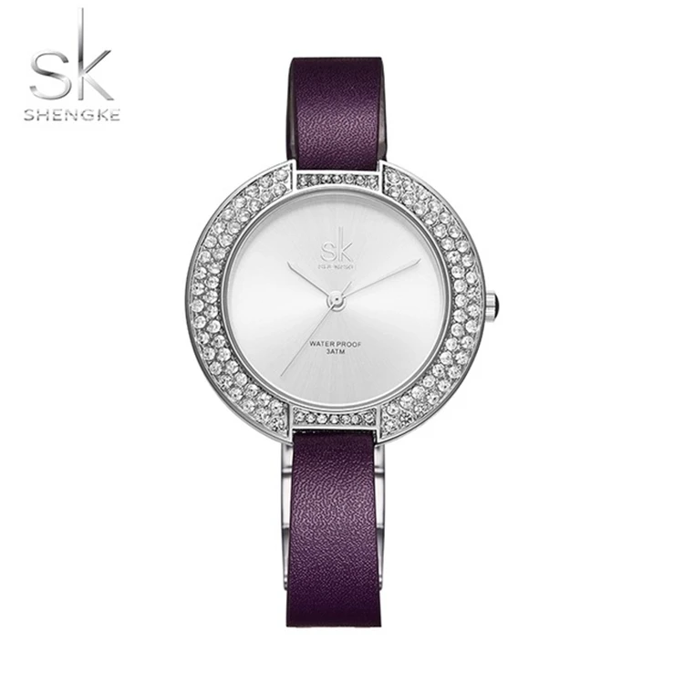 

SK K0030 Shengke Brand luxury Lady watch Women Bracelet watch FashionCrystal Stainless Steel Quartz WristWatch girl clock