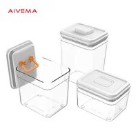 

Kitchen Square Plastic Apothecary Honey Jars Airtight food storage containers with lids seal Candy Flour and Sugar Canisters box
