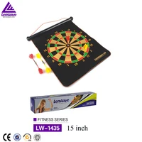 

Best quality portable scroll type soft dart board 15" Wall-mountable magnetic darts plate