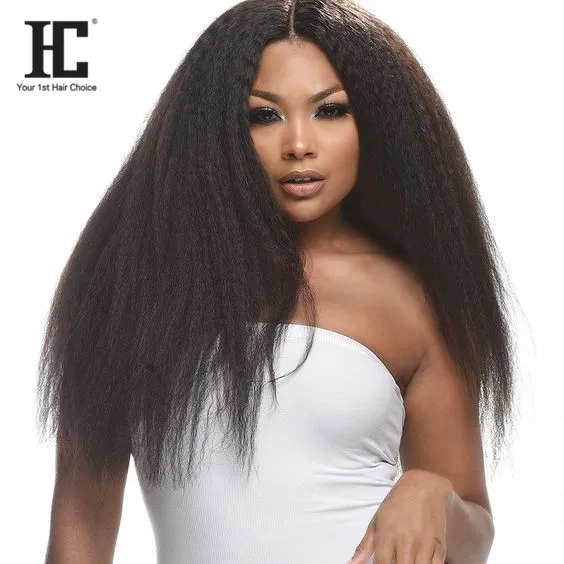 

360 Lace Frontal Wig Kinky Straight Lace Wig Brazilian Human Hair Wigs 180% Density Remy Lace Front Human Hair Wigs For Women