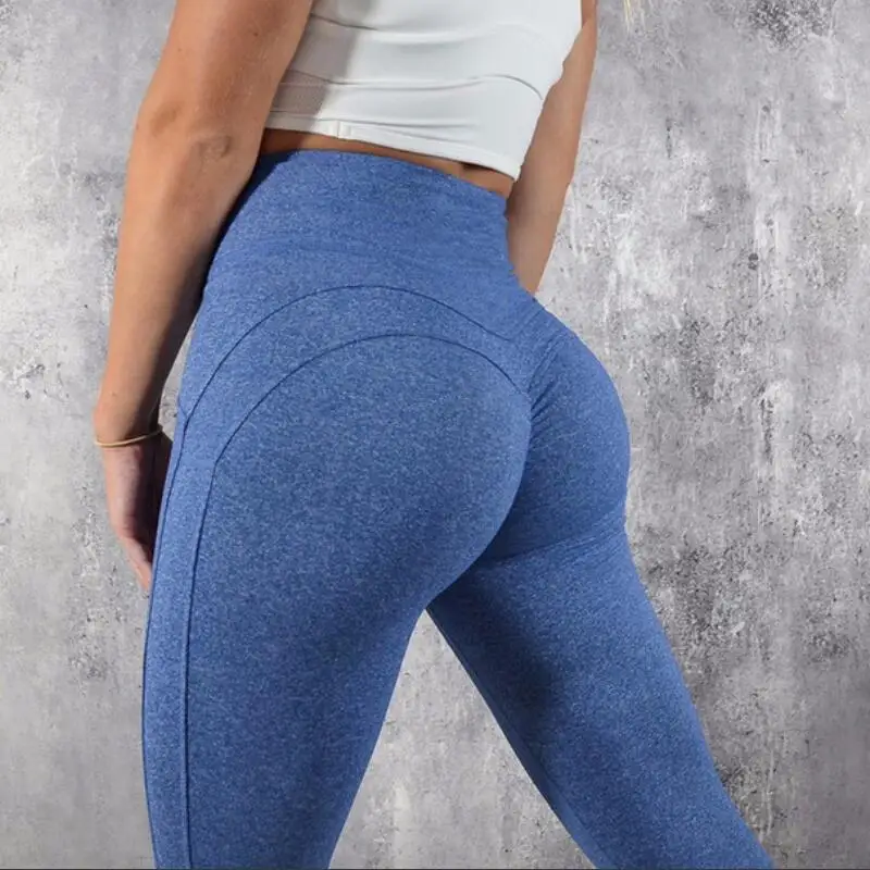 

Workout Slim Gym Fitness push up Tummy Control Gym Compression Tights Pants High Waist Yoga Pants Sports Leggings For Women