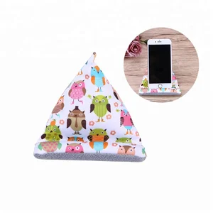 Microfiber Fur Bean Bag Mobile Phone Holder