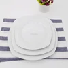 2018 good selling hotel restaurant white ceramic square flat charger plate