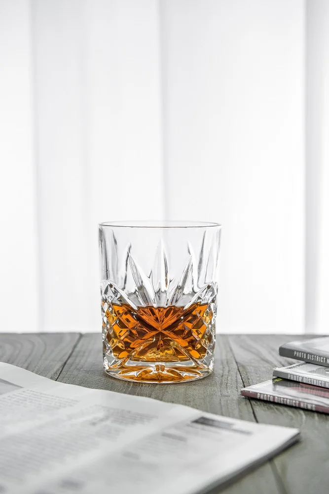 hot sale 310ml diamond cut irish crystal whiskey glass
