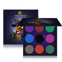 

Halloween Highlight 9 Colors Paper Cardboard Makeup Pallet High Pigment Private Label Eyeshadow Palette