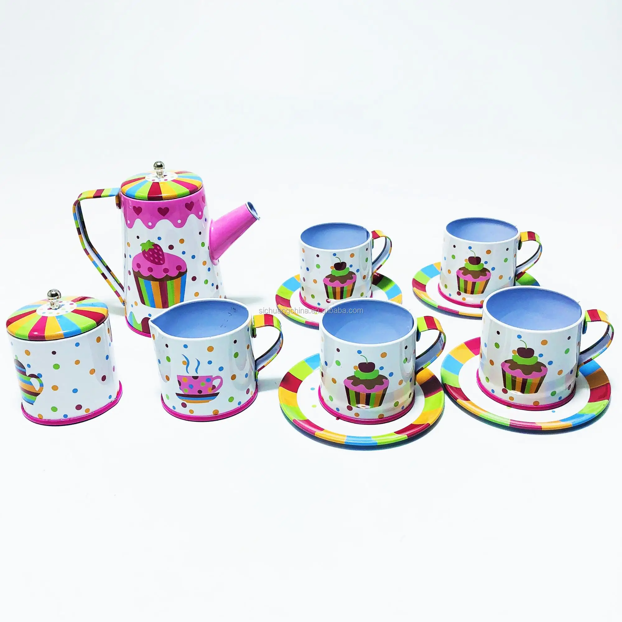 Kids Toy Mini Metal Tea Cup Tinplate Tea Set Cheap Tea Cups And Saucers ...