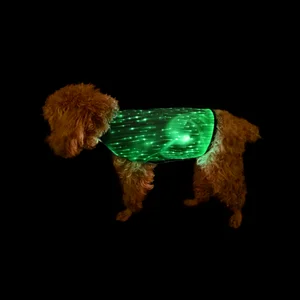 Image of 2019 fashion safety luminous dog clothes, light up pet apparel coat vest, luminous fabric pet cloth