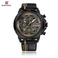 

NAVIFORCE 9110 Luxury Brand Men's Sport Watches Men Leather Quartz Waterproof Date Clock Man Military Wrist Watch