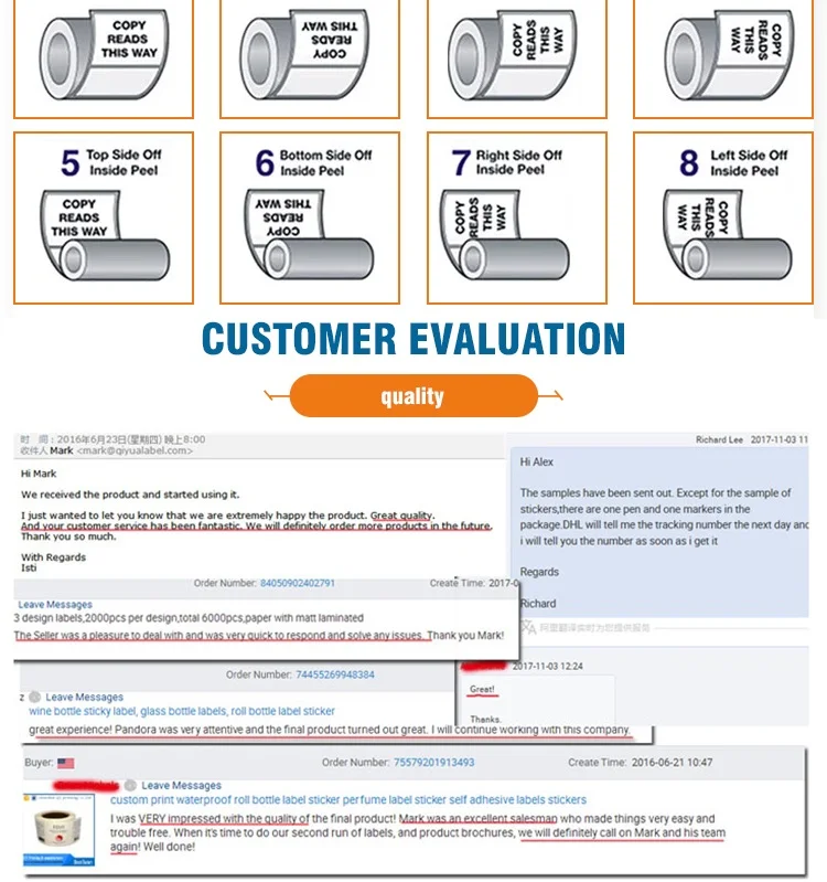 Custom Printing Vinyl Stickers Waterproof Removable Self Adhesive Label
