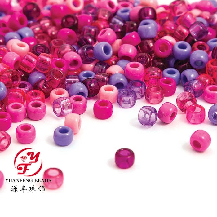 Good Quality Mixed Color 6mm Plastic Pony Beads Wholesale
