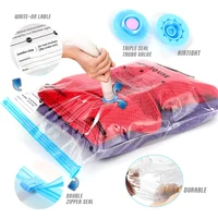 

Home Mattress Space Saver Reusable Vacuum Compressed Storage Bags Set Large Vacuum Storage Bags For Clothes With Pump