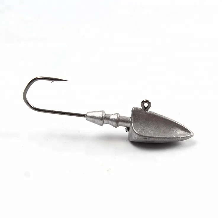 

3.5g wholesale top quality fishing hook jig head hook, Silver color