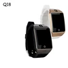 Factory Supply smartphone watch with sim card gps wifi heart rate monitor rose gold android q18 with cheap price