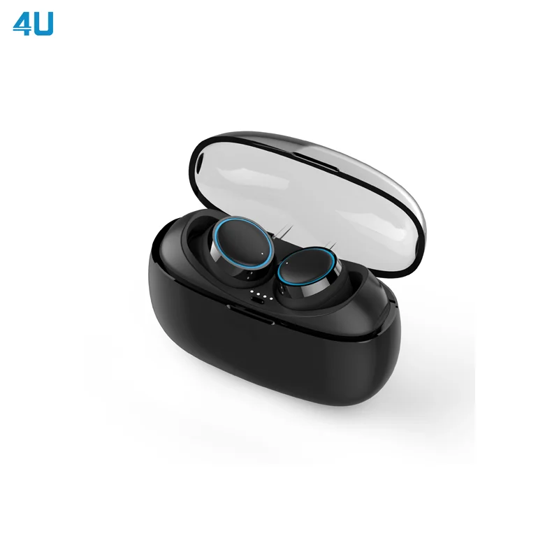 

4U Mini In-Ear Earphone Sports With Charger Box Mic TWS For Smart Phone