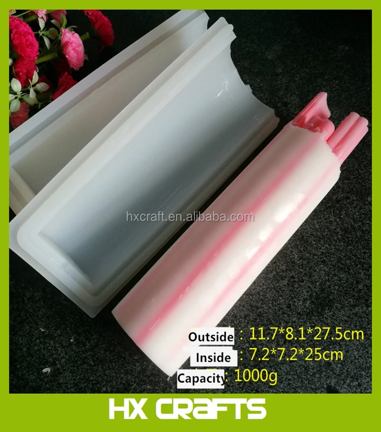 Round Tube Column Silicone Soap Candle Mold Embed Soap Making Supplies