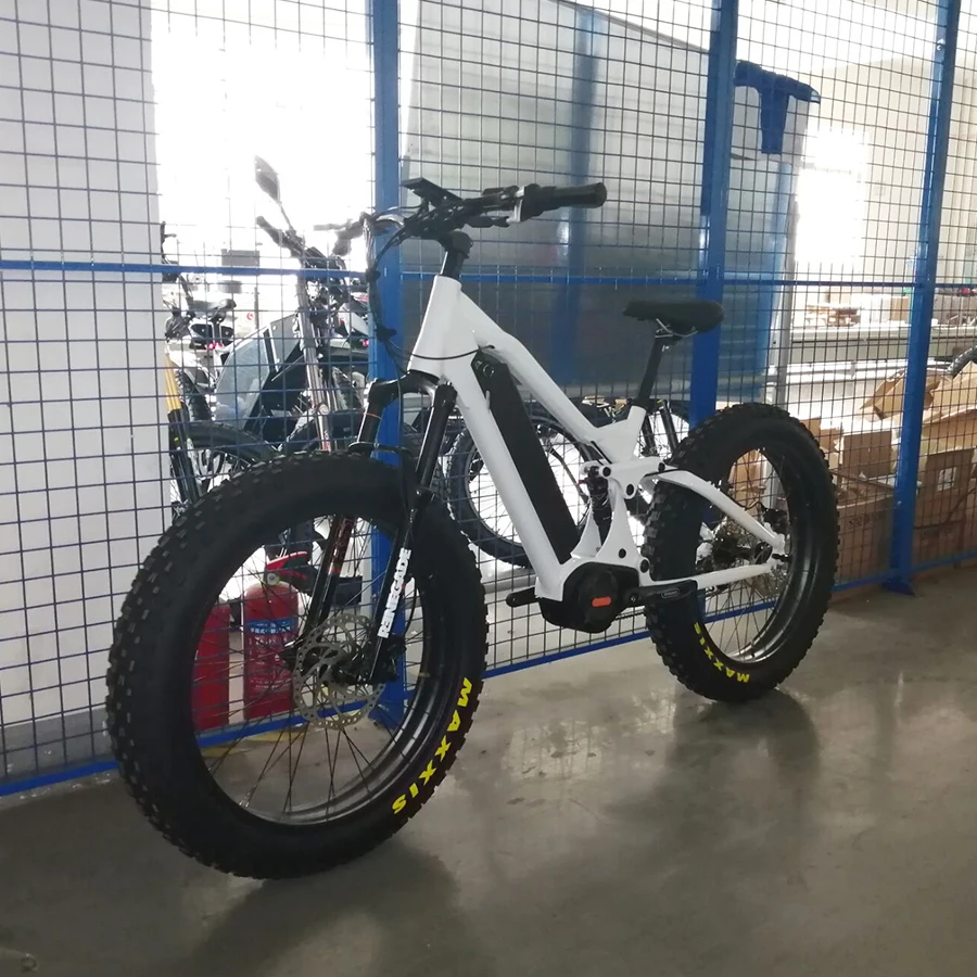 Full suspension 1000W Fat tire mtb ebike electric bicycle mountain bike with Bafang G510 motor