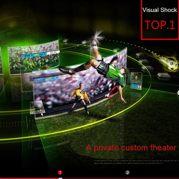 Sports flying glass virtual mobile phone dome