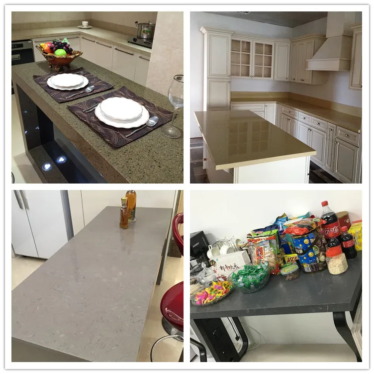 Kitchen Countertops Grey Quartz Series Chinese Quartz Countertops Hot