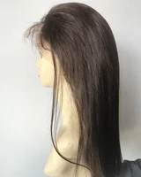 

Inventory Pre Plucked Natural Hairline Dark Brown Color 2 18inch Human Hair HD Full Lace Wigs with Baby Hair