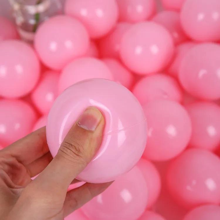 5.5cm 7cm 8cm Ecofriendly Soft Ocean Pool Pink Balls For Ball Pit Baby