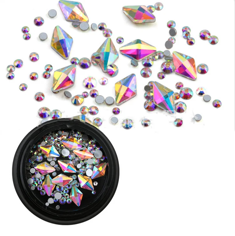 

Shinny Fashion Transparent Glass Rhinestone Design Nail Art Decoration