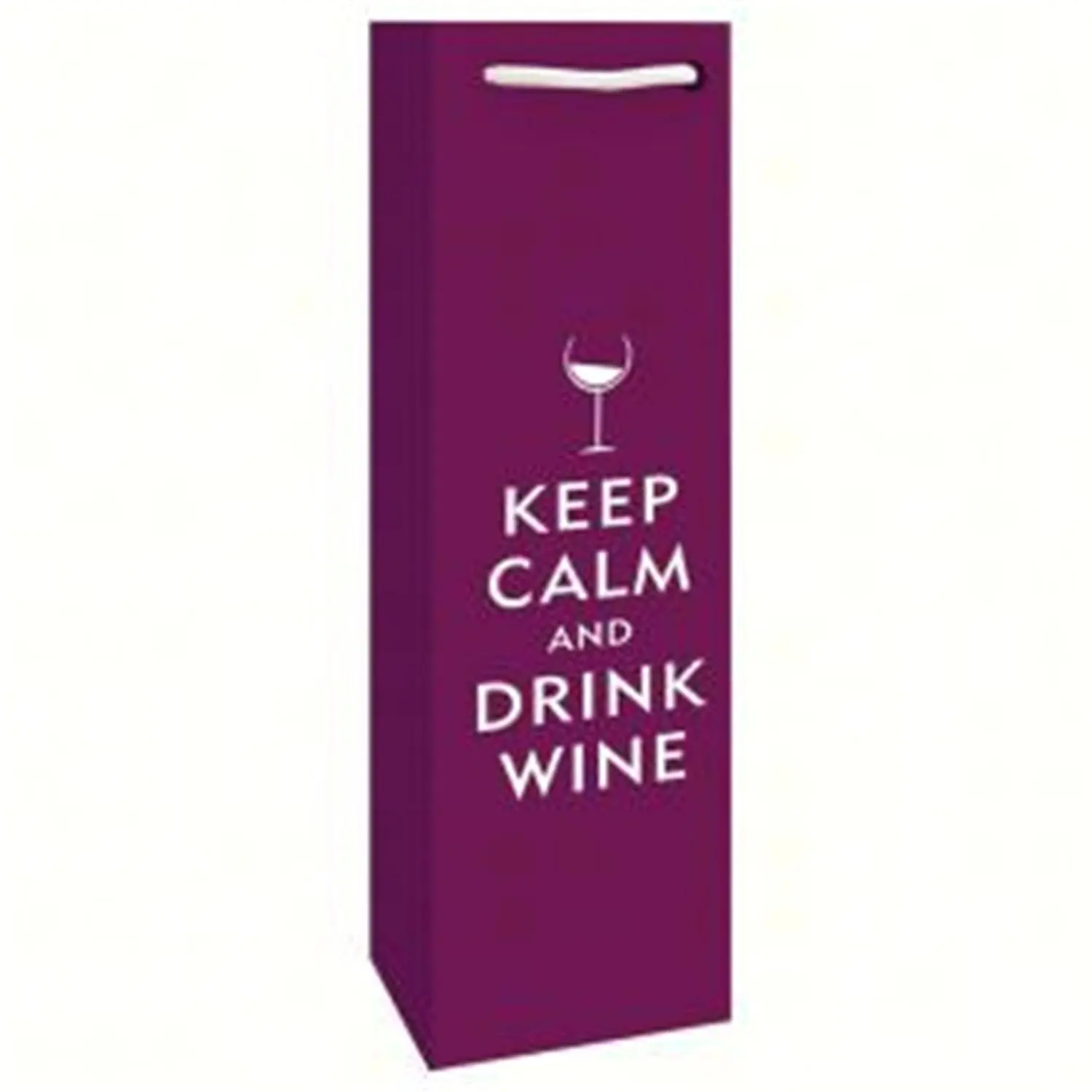 Bella Vita BVP1DRINKWINE Printed Paper Single Wine Bag - Drink Wine