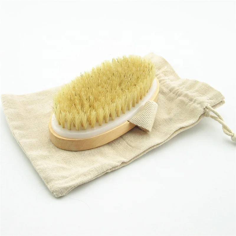 

New arrival body bamboo bath brush with opp bag packaging