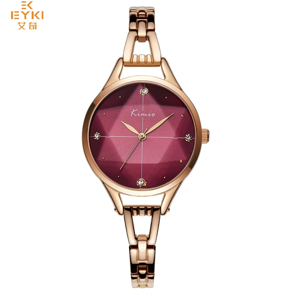 

KIMIO K6278M Lady's Japan Quartz Movement Watch Luxury Colorful Stainless Steel Band OL Watches