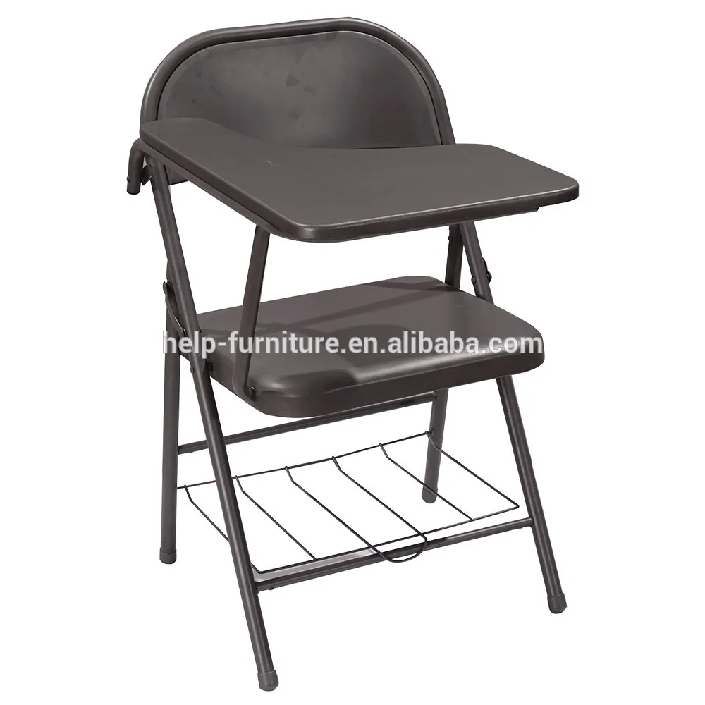 
Student Chair Wooden Writing Tablet Folding Adult Study Table Chair 