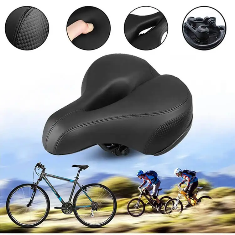 
Thicken Cycling Bicycle Saddle Cushion Soft Breathable Silica Gel Cushion Silicone MTB Road Bike Seat with Reflective Stickers 