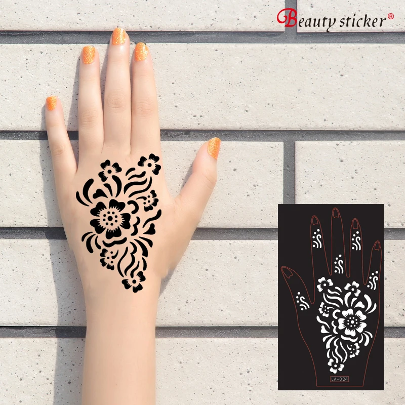 Stencils For Henna Tattoos Self Adhesive Beautiful Body Art Temporary Tattoo Templates Buy 3692