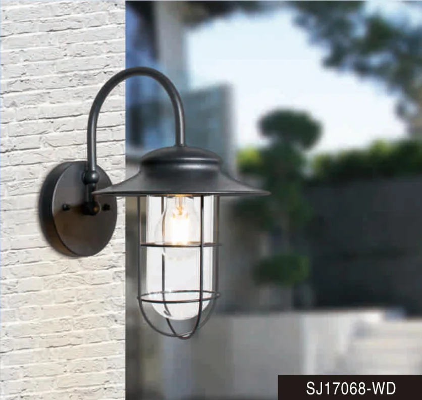 China factory wholesale American style loft antique brass outdoor wall lamp industrial vintage