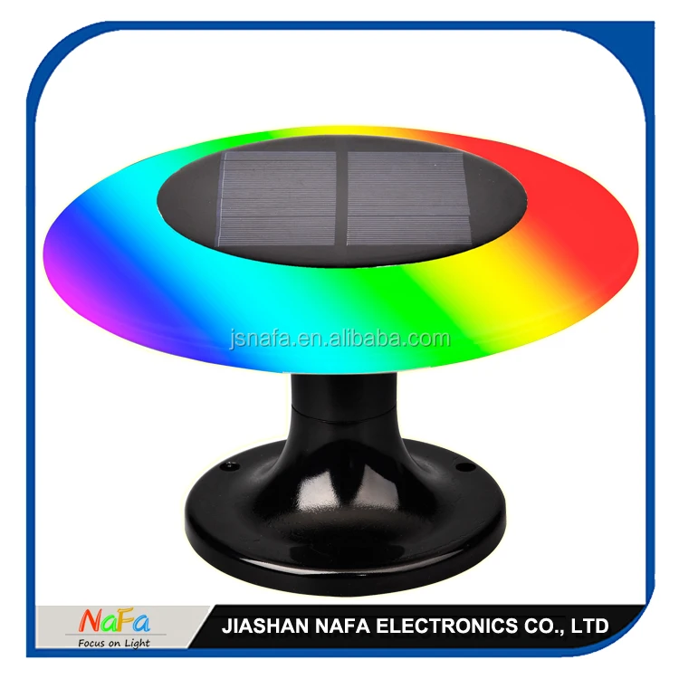 Ufo Remote Control Solar Garden Light Rgb Outdoor Lighting Powered Lamp Power Decorative Lights High