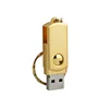 Metal Rotatable Card USB Flash Drive Disk Swivel USB 2.0 Flash Memory Drive Customized Gift USB Flash Disk