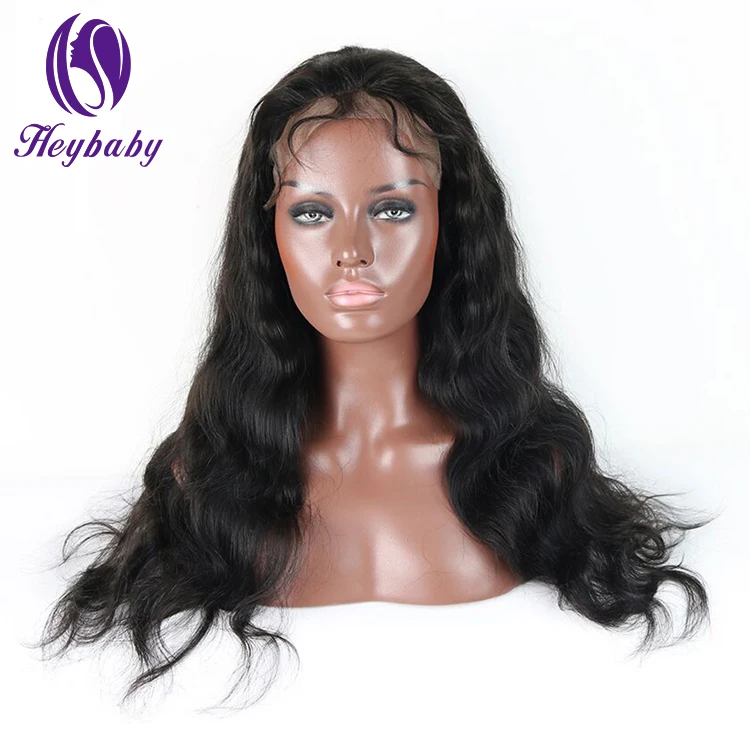 

150% Density Cuticle Aligned Raw Body Wave Virgin Human Hair 360 Lace Frontal Wig, Natural colors