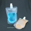 Transparent Plastic Liquor Pouch Drinking Flasks, Reusable Liquid Spout Bag, BPA Free