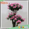 Wholesale plastic bonsai with china imported fabric artificial silk rose flowers tree