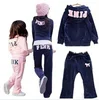 China Popular Products Branded Kids Clothes Velvet Sport Suit For Girls