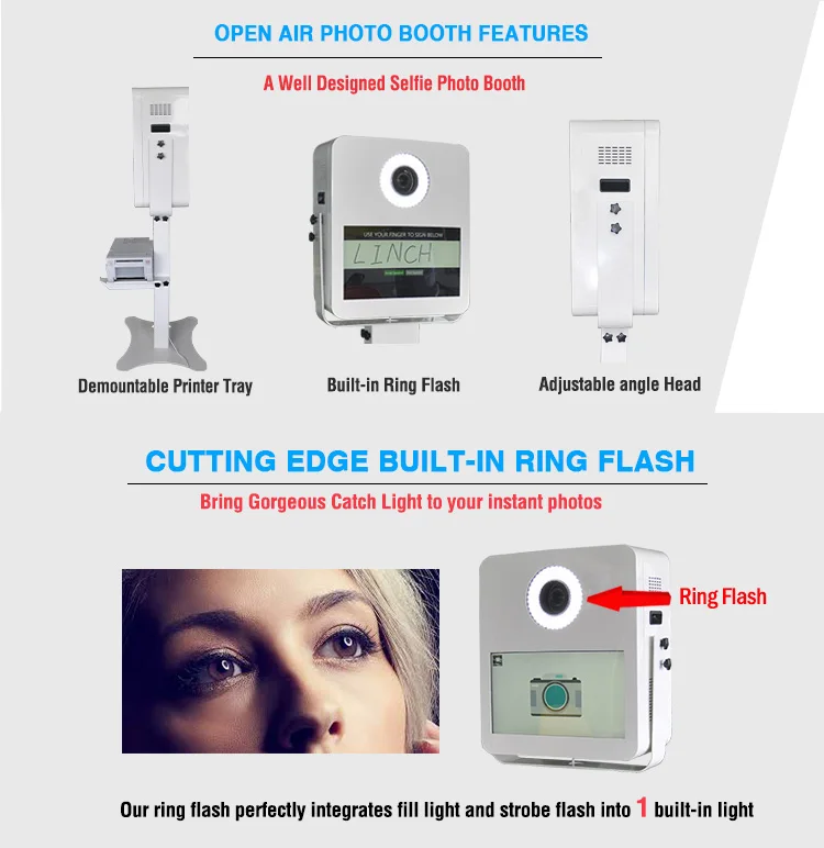 Portable photo booth kiosk
